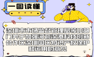【一图读懂】《亚洲色吧
等10部门关于加强河套深港科技创新合作区深圳园区知识产权保护和运用的意见》政策解读